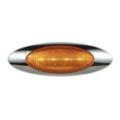Freightliner Cascadia Oval LED Lamp w/ Chrome