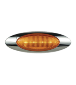 Freightliner Cascadia Oval LED Lamp w/ Chrome